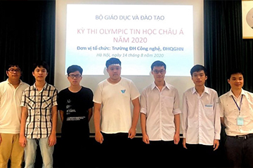 06/06 thí sinh Việt Nam đạt huy chương Olympic Tin học châu Á – Thái Bình Dương (APIO) năm 2020 tổ chức tại Trường ĐH Công nghệ, ĐHQGHN