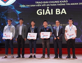 Sinh viên Trường Đại học Công nghệ đạt giải Ba chung khảo cuộc thi “Sinh viên với An toàn thông tin ASEAN 2020”