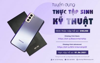 Chương trình thực tập sinh Samsung Display 2021 (Khu Công nghiệp Yên Phong, xã Yên Trung, huyện Yên Phong, tỉnh Bắc Ninh)