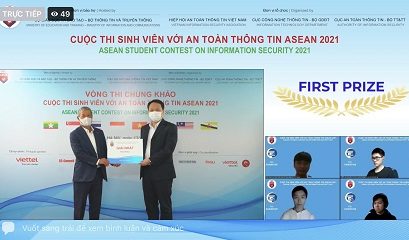 Trường Đại học Công nghệ giành giải Nhất cuộc thi ‘Sinh viên với an toàn thông tin ASEAN’