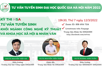 Trường Đại học Công nghệ tham gia tư vấn trực tuyến với chủ đề “Kỳ thi HAS và tuyển sinh khối ngành Công nghệ kỹ thuật và Khoa học Xã hội & Nhân văn”